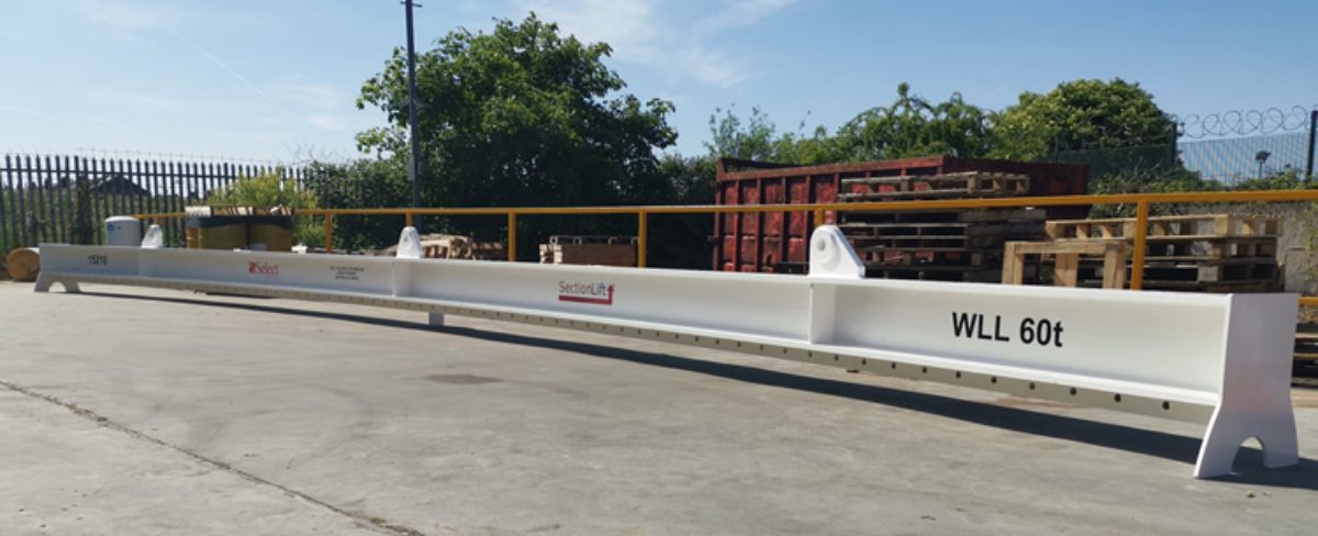 Curved 60 Tonne Wll 14.2m Developed Length Multipoint Lifting Beam Destined For Hinckley Point Nuclear Power Station For Positioning Sections Of The Prefabricated Concrete Reactor Containment Vessel. The Beam Was Rolled To A Precise Radius Of 27.22m. 2 Further 30 Tonne Curved Beams At 27.8m Radius And 15.2m Developed Length Have Also Been Supplied To The Same Site