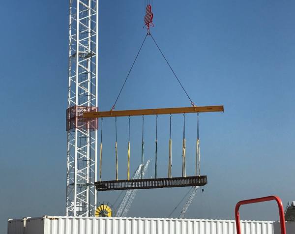 8 Tonne Multipoint Lifting Beam On Hire To Lift Rebar Piles