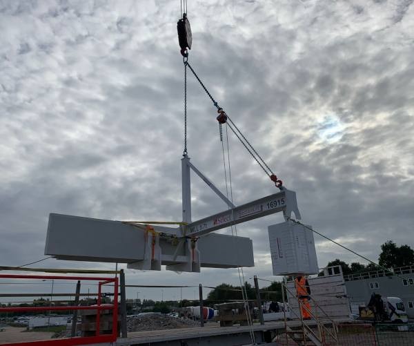 5.7 Tonne Counter Balance Beam Designed To Lift And Position Concrete Spandrels